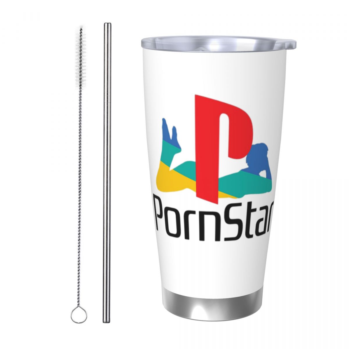 Tumbler 20Oz White - Ps Pron Star Bicchiere in acciaio