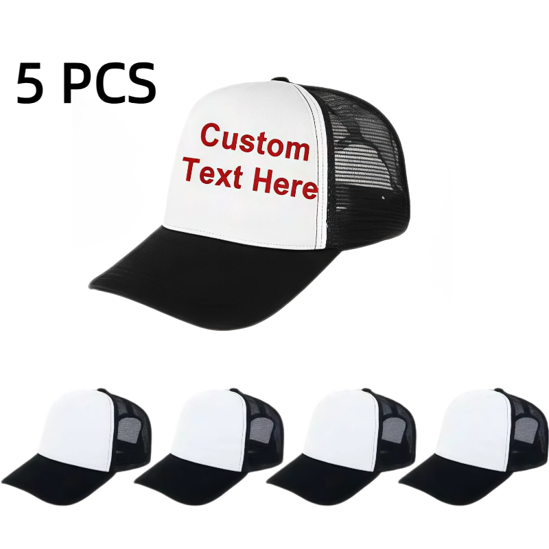 Hat Sublimation Blank - 5 cappelli da camionista in rete
