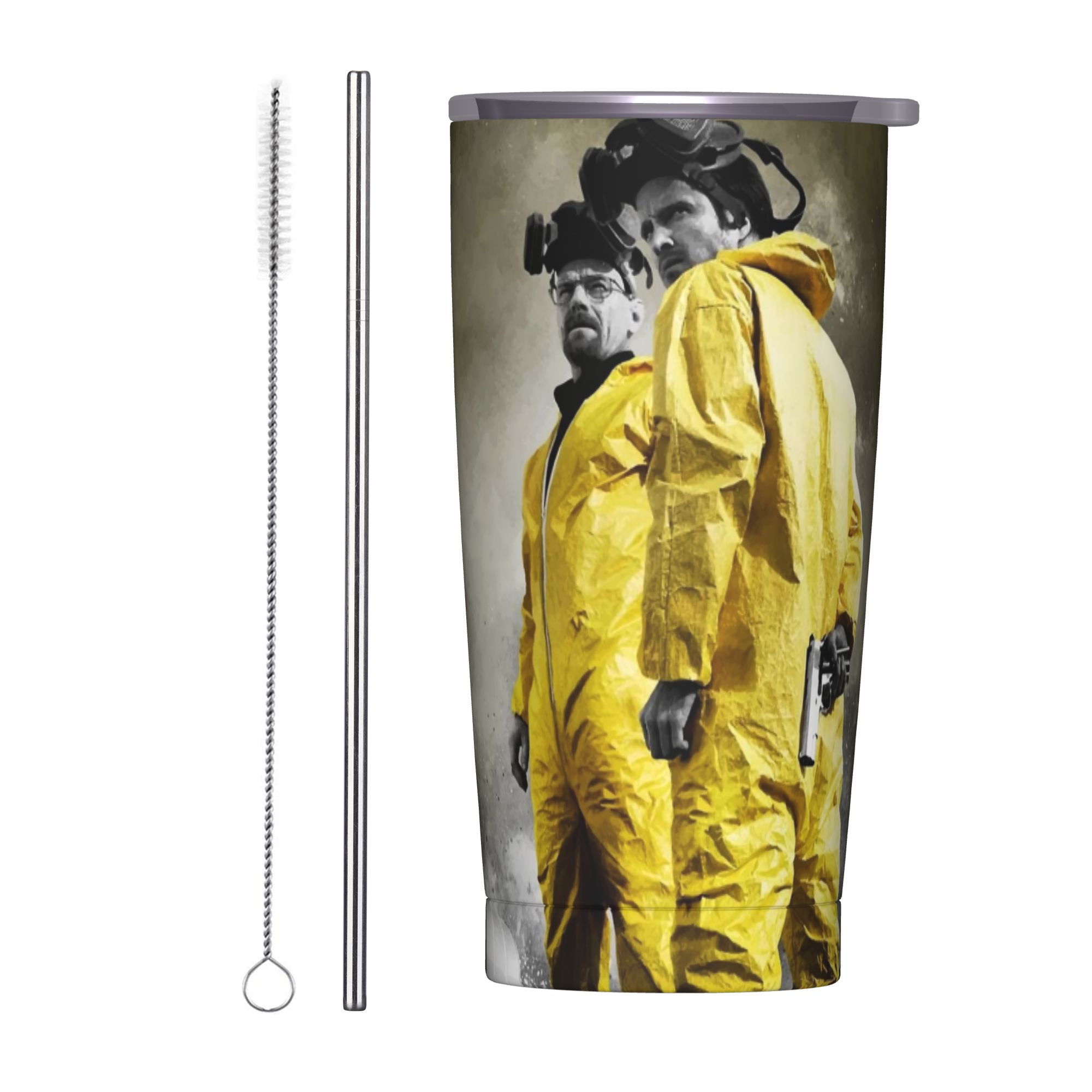 Tumbler 20Oz White - Tazza Termica Breaking Bad, Borraccia Sottovuoto