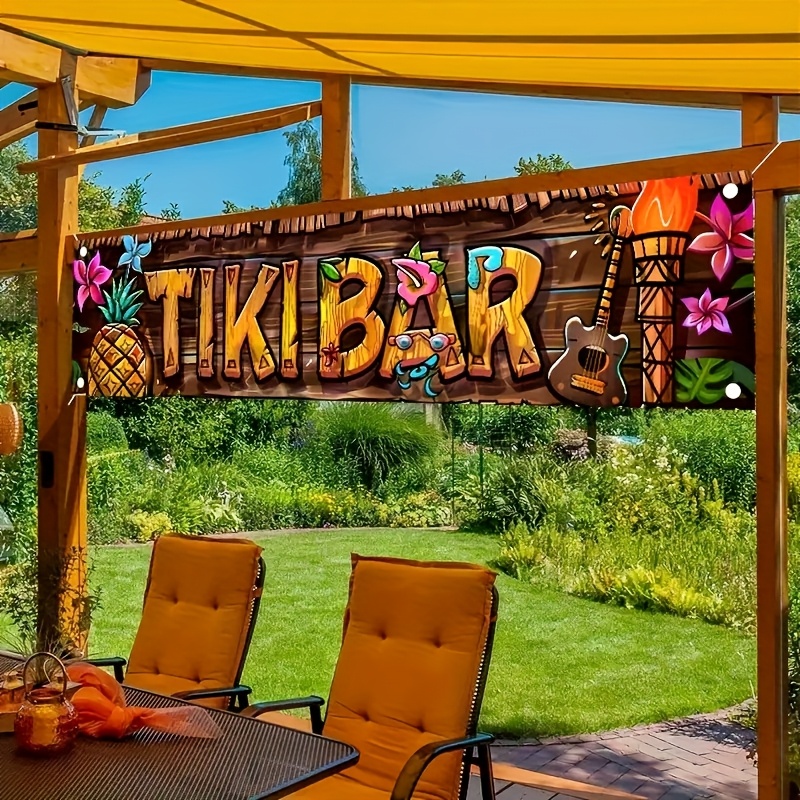 Yard Sign Blank - Tiki Bar Banner Tropicale Hawaiano Beach
