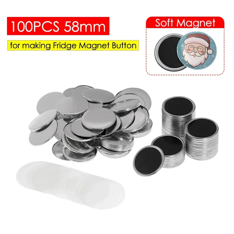 Button Badge Blank - 50/100PCS 25-75 millimetri Magnete Frigorifero Distintivo